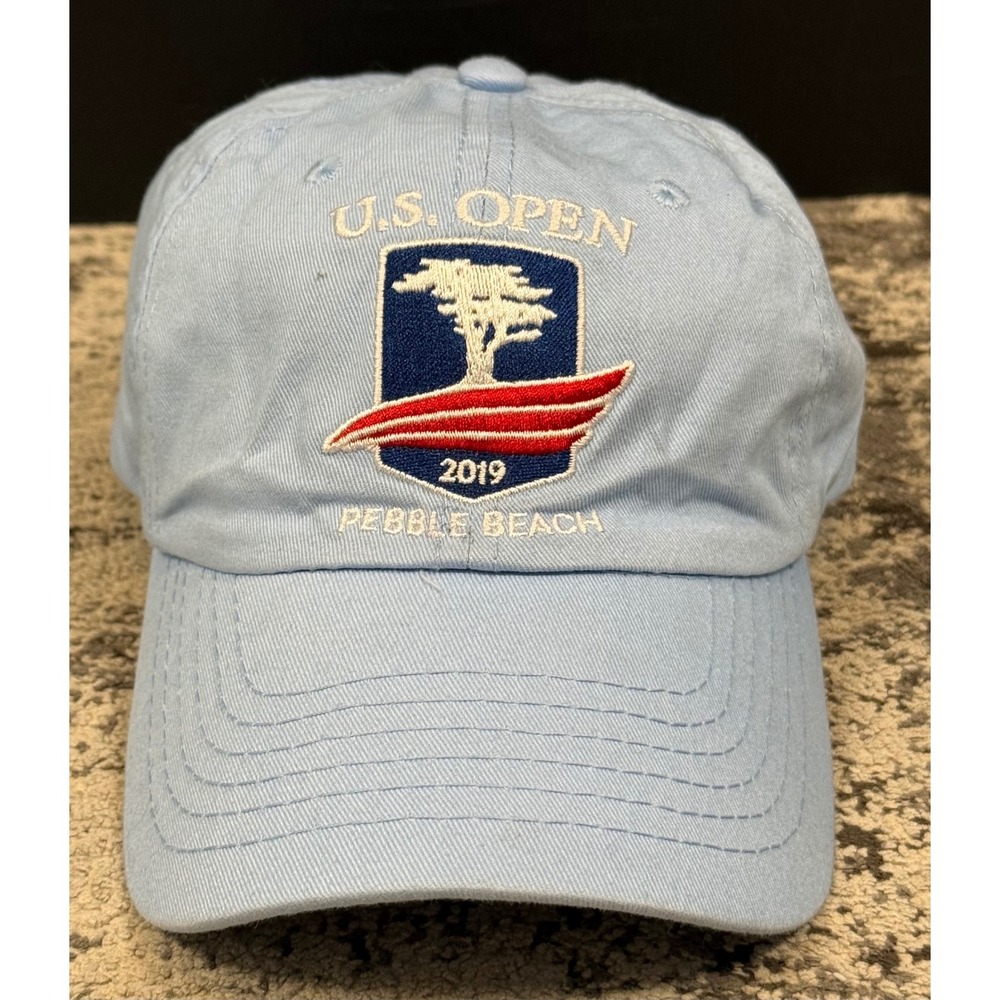 USGA Mens OSFA Light Blue 2019 US Open Pebble Beach Golf Hat Good Condition